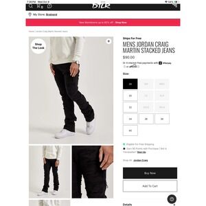 NEW WITH TAGS JORDAN CRAIG MARTIN STACKED‎ ULTIMATE PUNK SKINNY JEANS IN BLACK